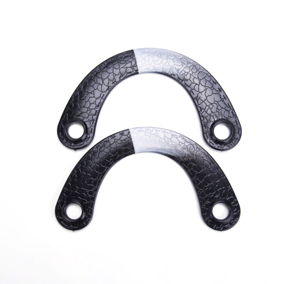 DERİ GÖRÜNÜMLÜ C MODEL ÇANTA SAPI 2 ADET SİYAH-BEYAZ