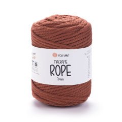 YARNART MACRAME ROPE 5 MM - MAKROME EL ÖRGÜ İPİ KİREMİT - 785