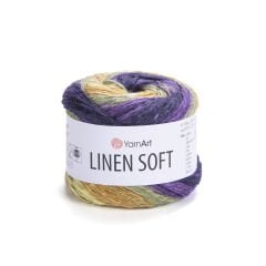 YARNART LINEN SOFT - EL ÖRGÜ İPİ EBRULİ - 7410