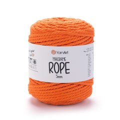 YARNART MACRAME ROPE 5 MM - MAKROME EL ÖRGÜ İPİ TURUNCU - 800