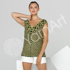 YARNART JEANS BAMBOO - EL ÖRGÜ İPİ SU YEŞİLİ - 120