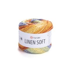 YARNART LINEN SOFT - EL ÖRGÜ İPİ EBRULİ - 7412