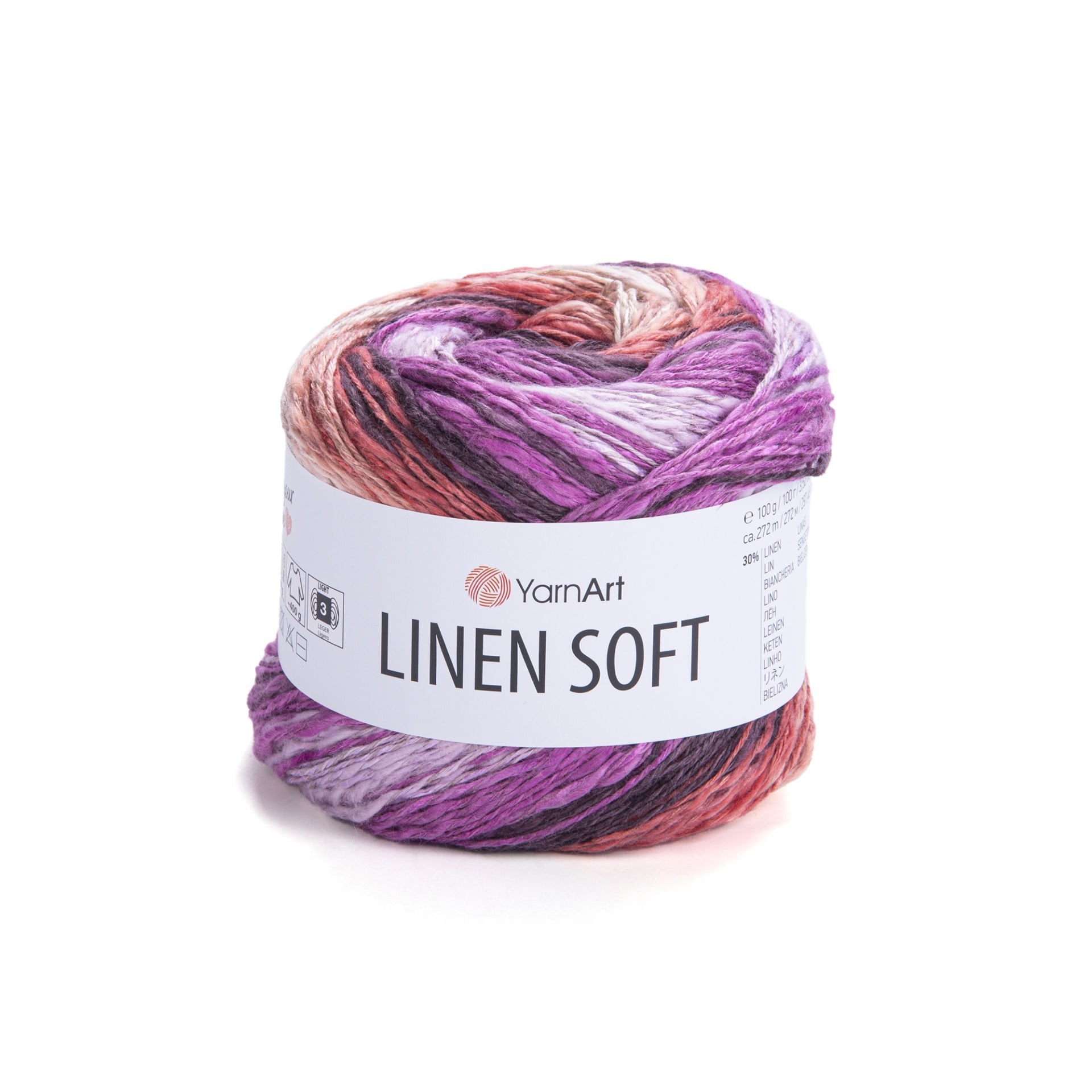 YARNART LINEN SOFT - EL ÖRGÜ İPİ EBRULİ - 7413