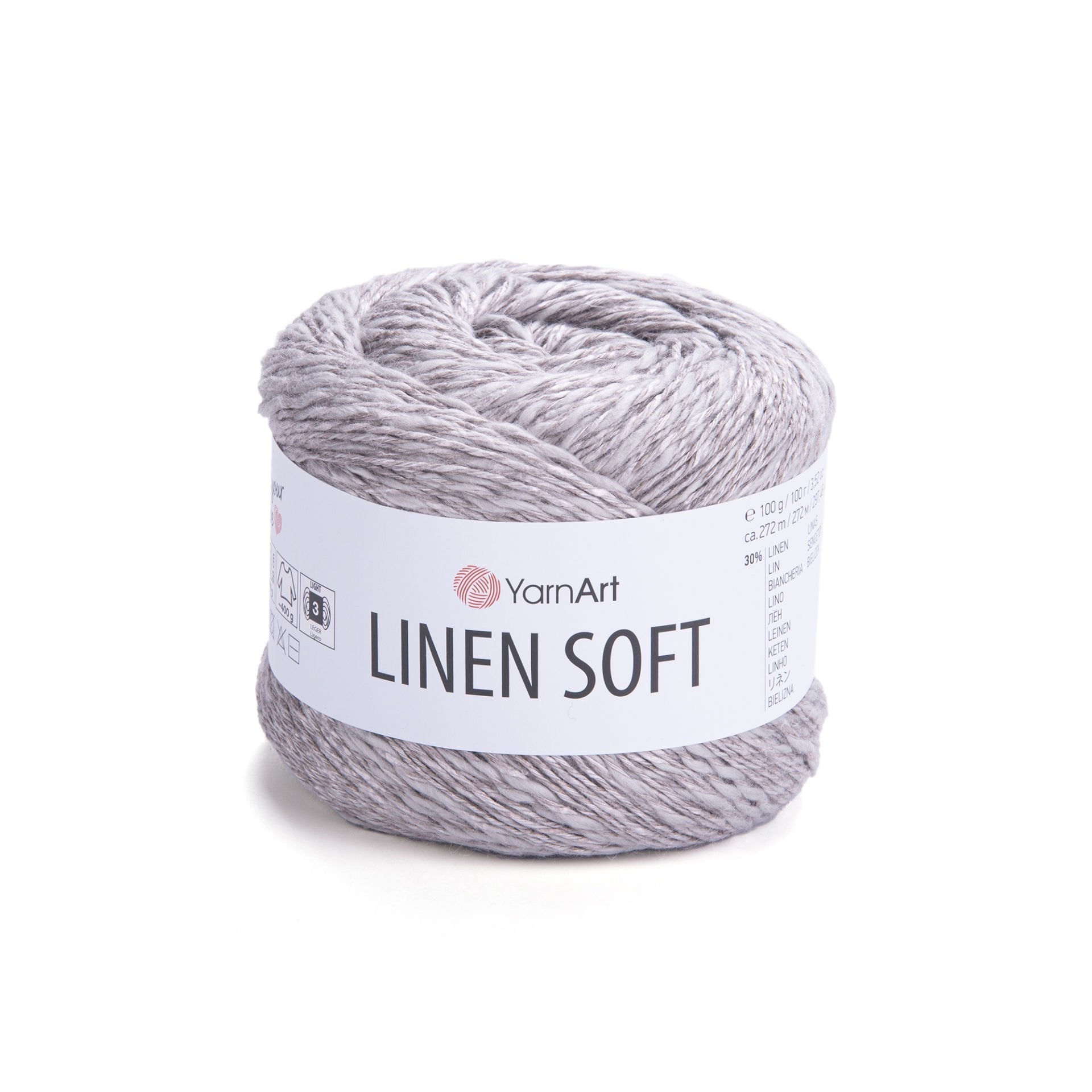 YARNART LINEN SOFT - EL ÖRGÜ İPİ GRİ - 7307