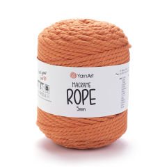 YARNART MACRAME ROPE 5 MM - MAKROME EL ÖRGÜ İPİ AÇIK TURUNCU - 770