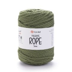 YARNART MACRAME ROPE 5 MM - MAKROME EL ÖRGÜ İPİ ZEYTİN YEŞİLİ - 787
