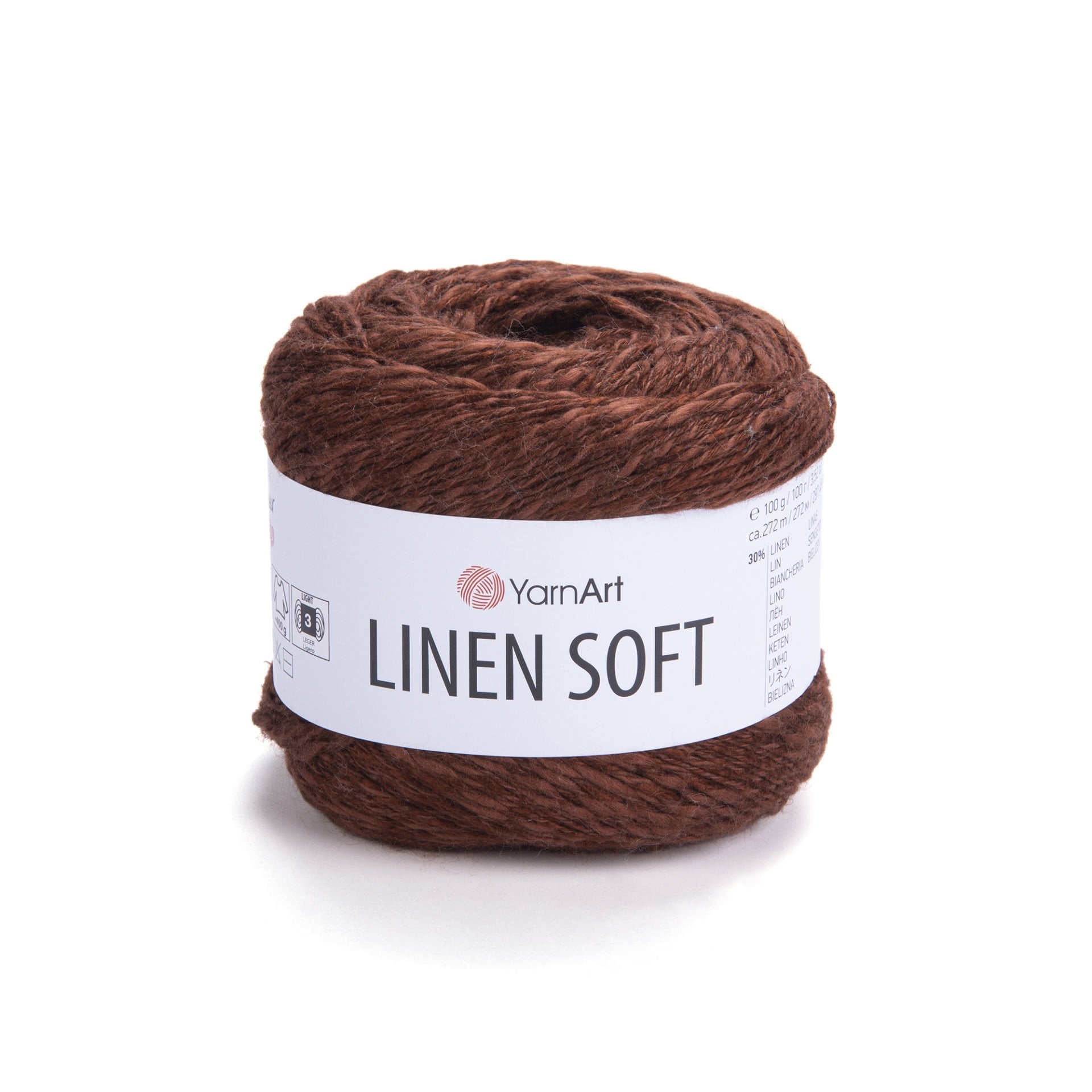 YARNART LINEN SOFT - EL ÖRGÜ İPİ KAHVERENGİ - 7309