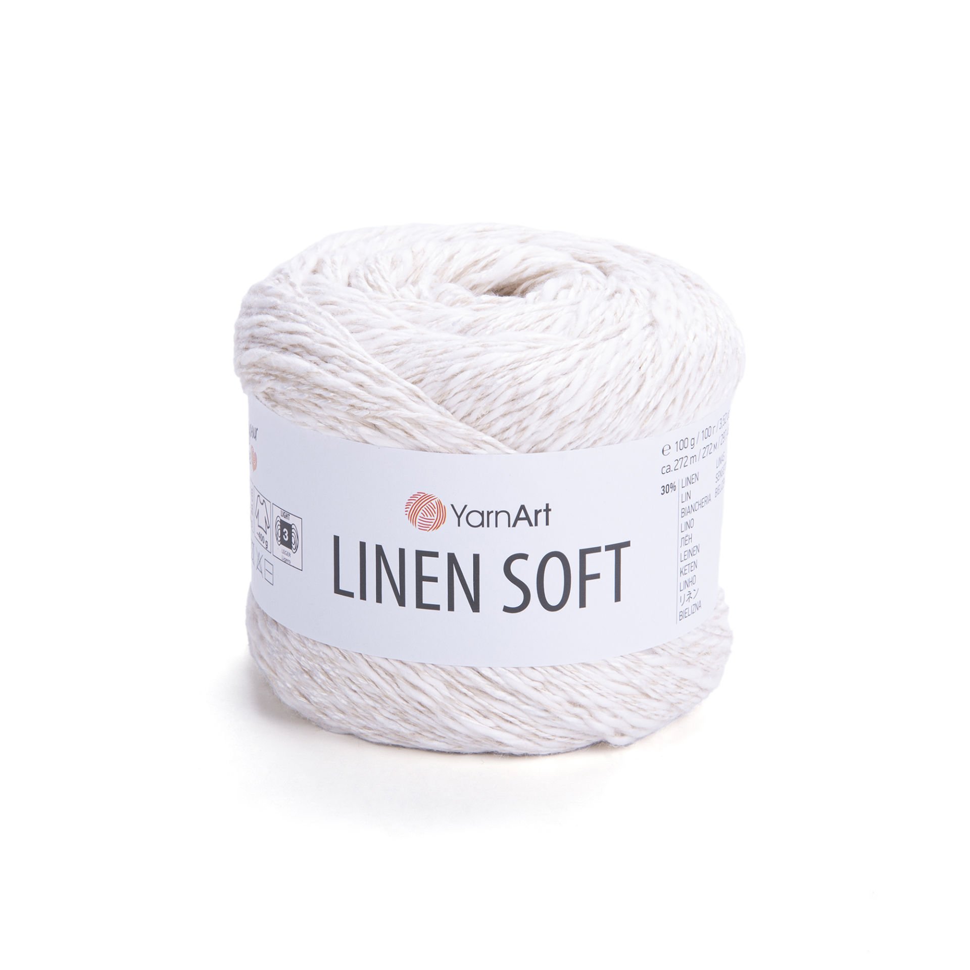 YARNART LINEN SOFT - EL ÖRGÜ İPİ KIRIK BEYAZ - 7301