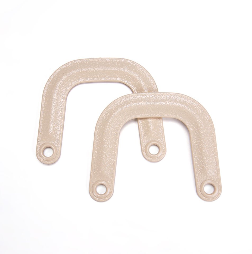 DERİ GÖRÜNÜMLÜ U MODEL ÇANTA SAPI 2 ADET BEJ