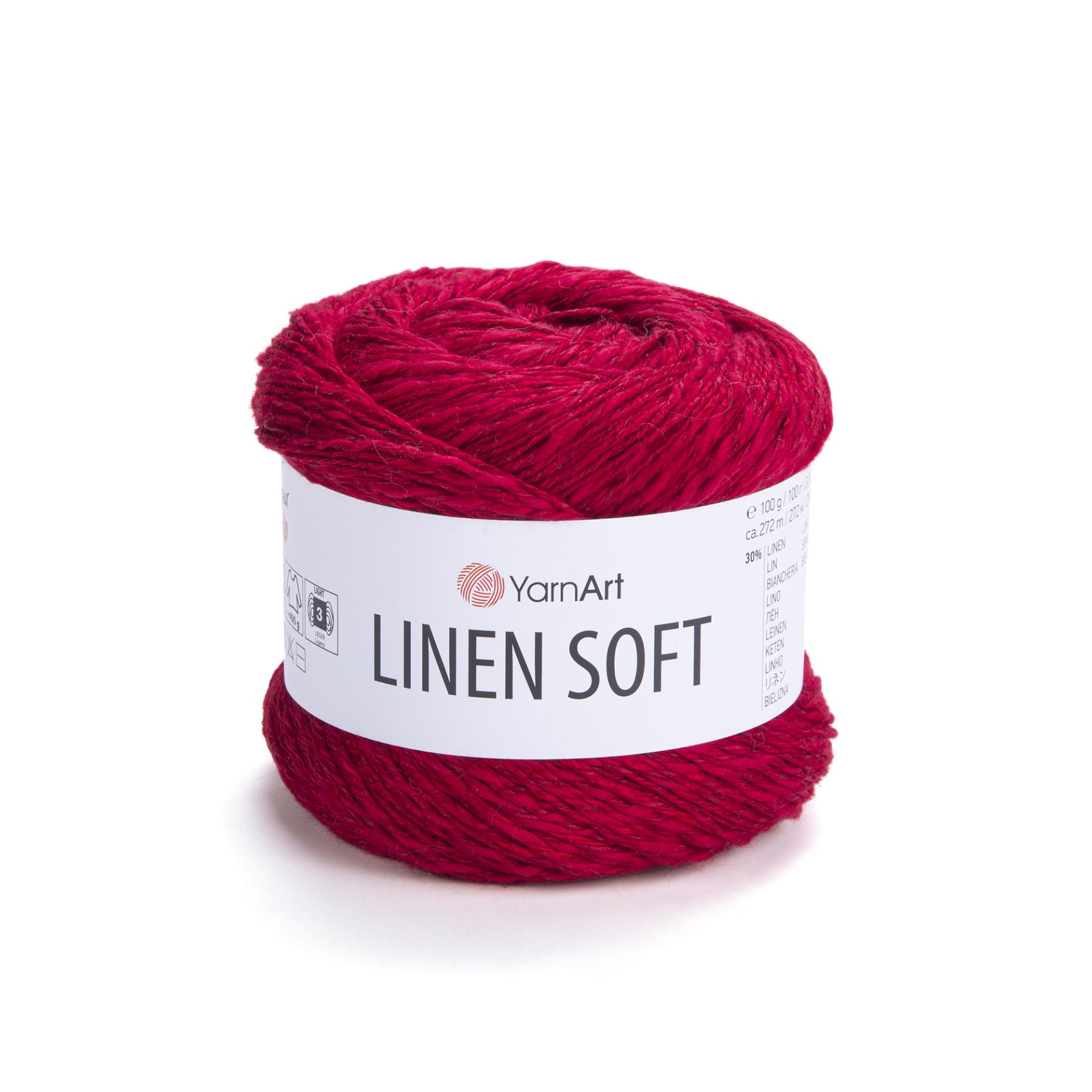 YARNART LINEN SOFT - EL ÖRGÜ İPİ KIRMIZI - 7323