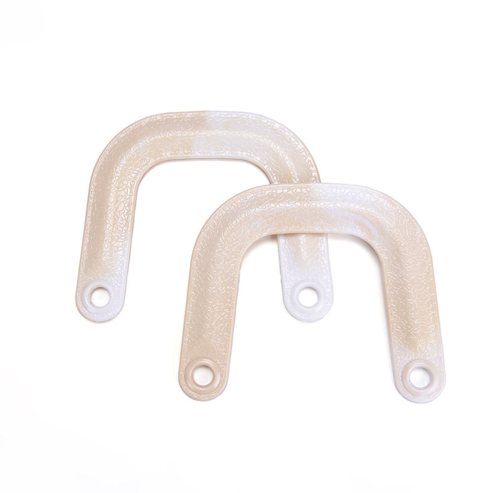 DERİ GÖRÜNÜMLÜ U MODEL ÇANTA SAPI 2 ADET KREM