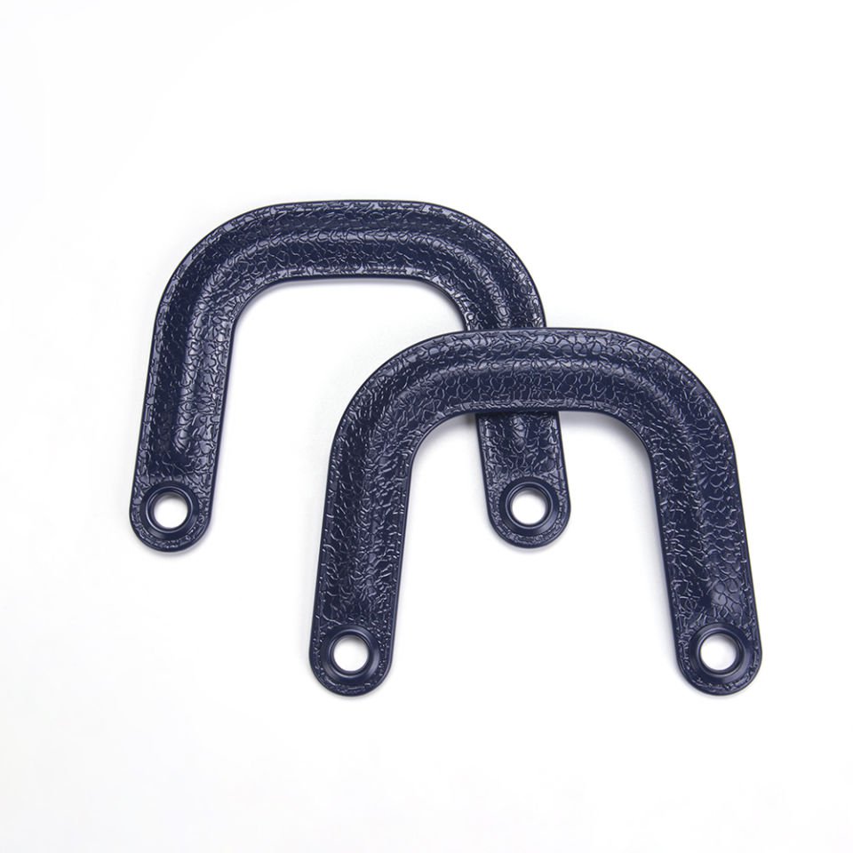 DERİ GÖRÜNÜMLÜ U MODEL ÇANTA SAPI 2 ADET LACİVERT