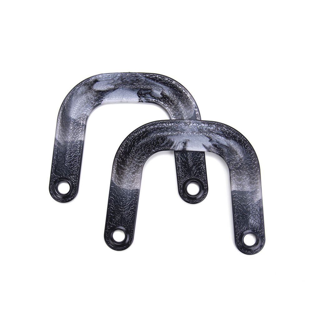 DERİ GÖRÜNÜMLÜ U MODEL ÇANTA SAPI 2 ADET SİYAH