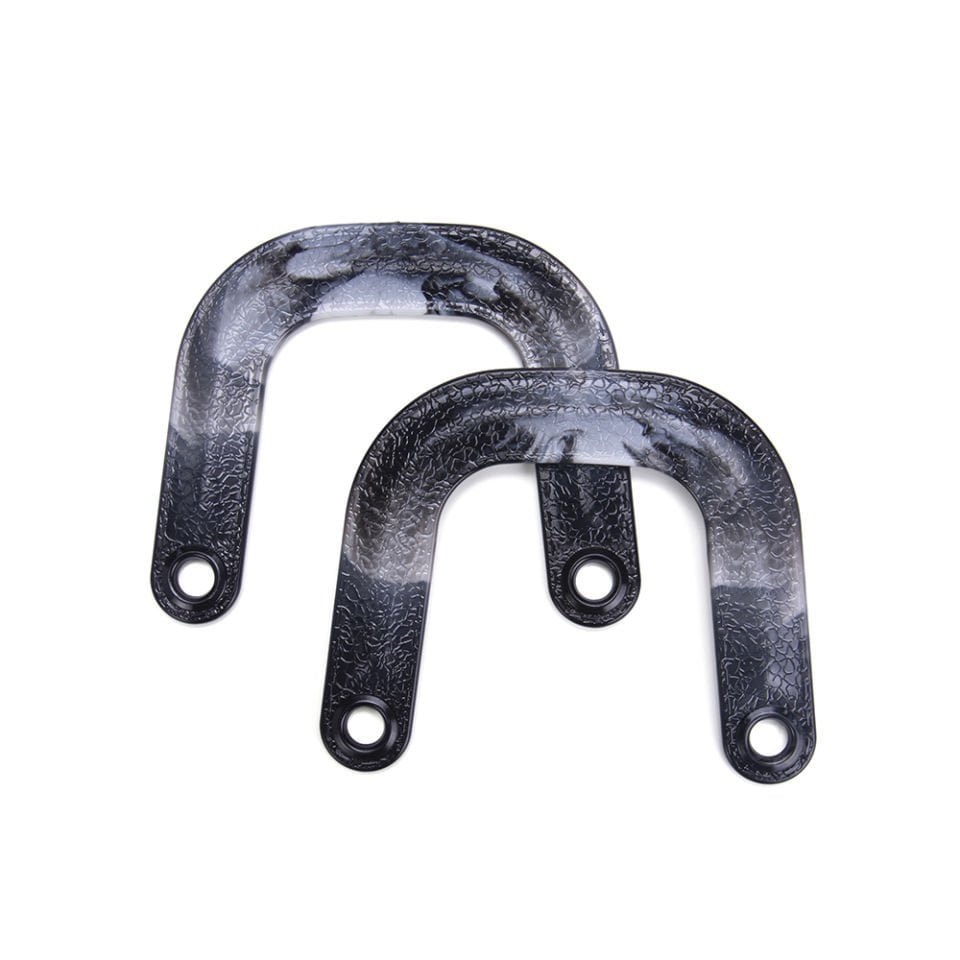 DERİ GÖRÜNÜMLÜ U MODEL ÇANTA SAPI 2 ADET SİYAH