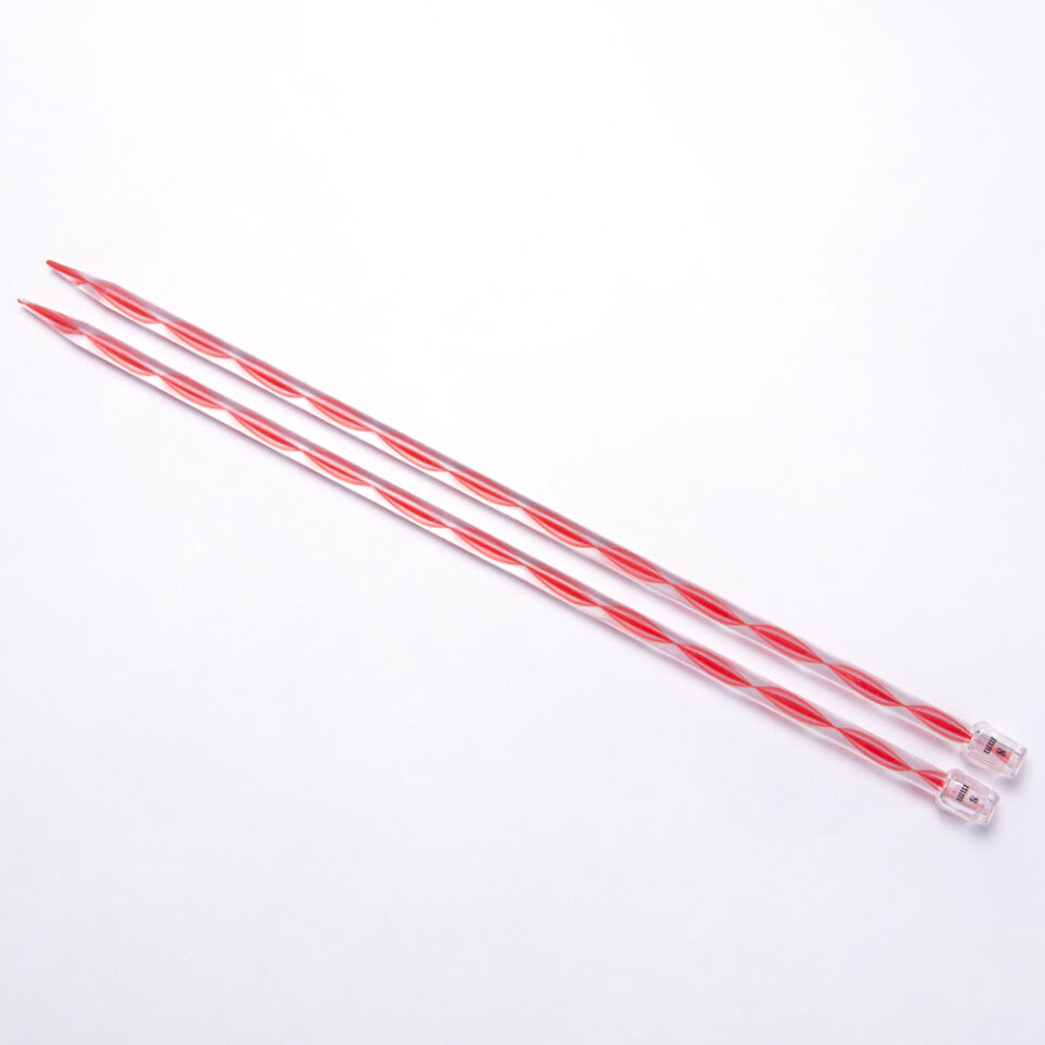 RENKLİ PLASTİK ÖRGÜ ŞİŞİ 35 CM 8 MM