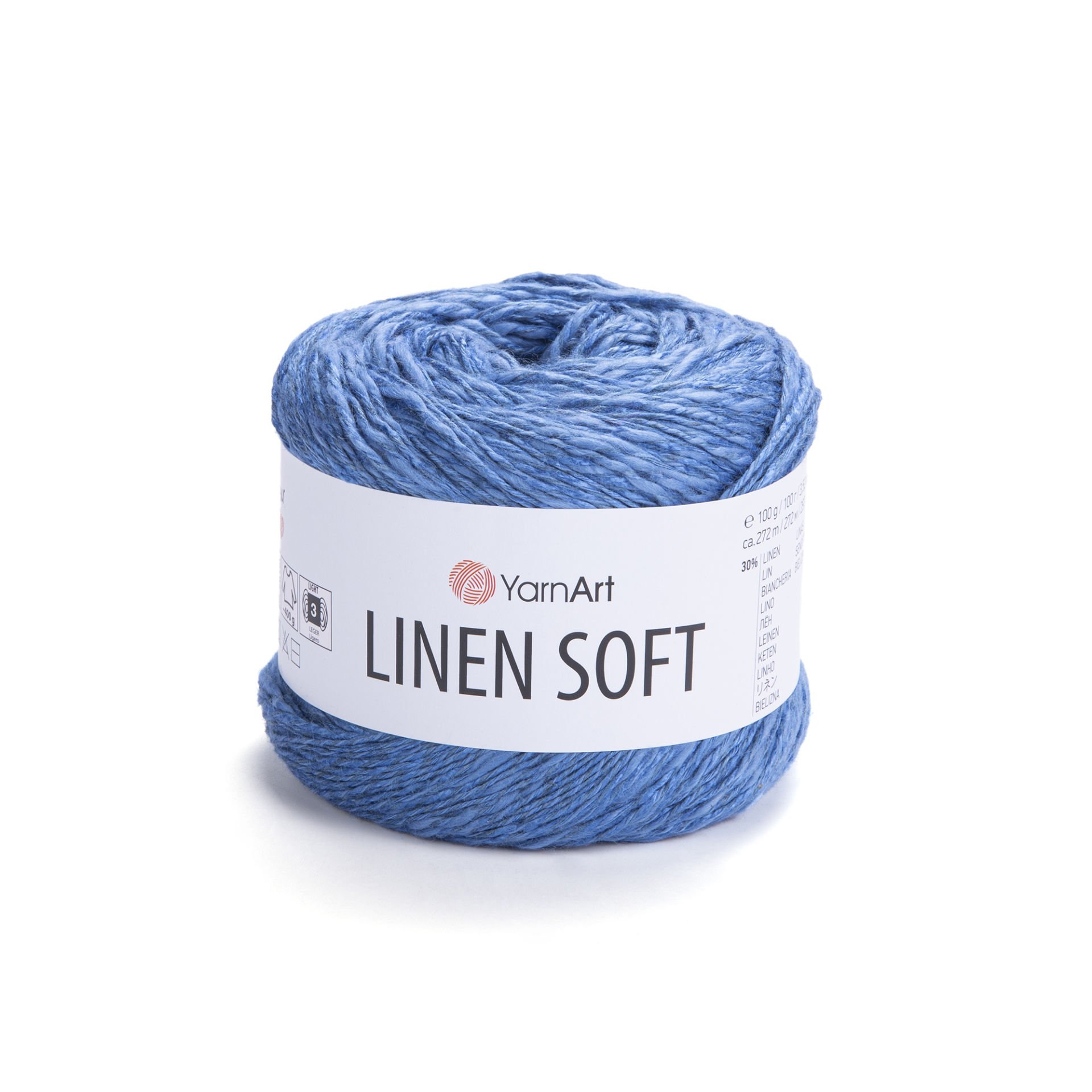 YARNART LINEN SOFT - EL ÖRGÜ İPİ MAVİ - 7318