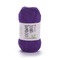 YARNART JEANS BAMBOO - EL ÖRGÜ İPİ PATLICAN MORU - 118