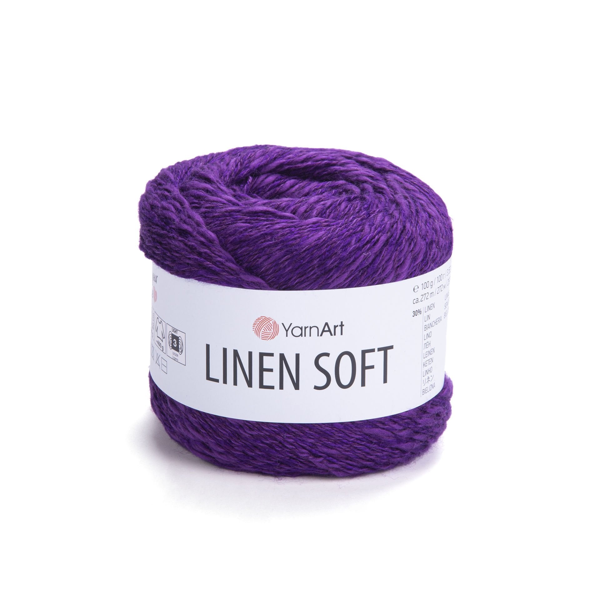 YARNART LINEN SOFT - EL ÖRGÜ İPİ MOR - 7324