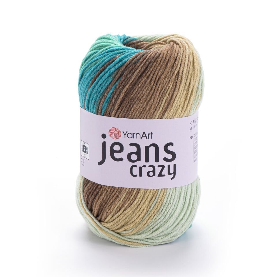 YARNART JEANS CRAZY - EBRULİ EL ÖRGÜ İPİ EBRULİ - 8216