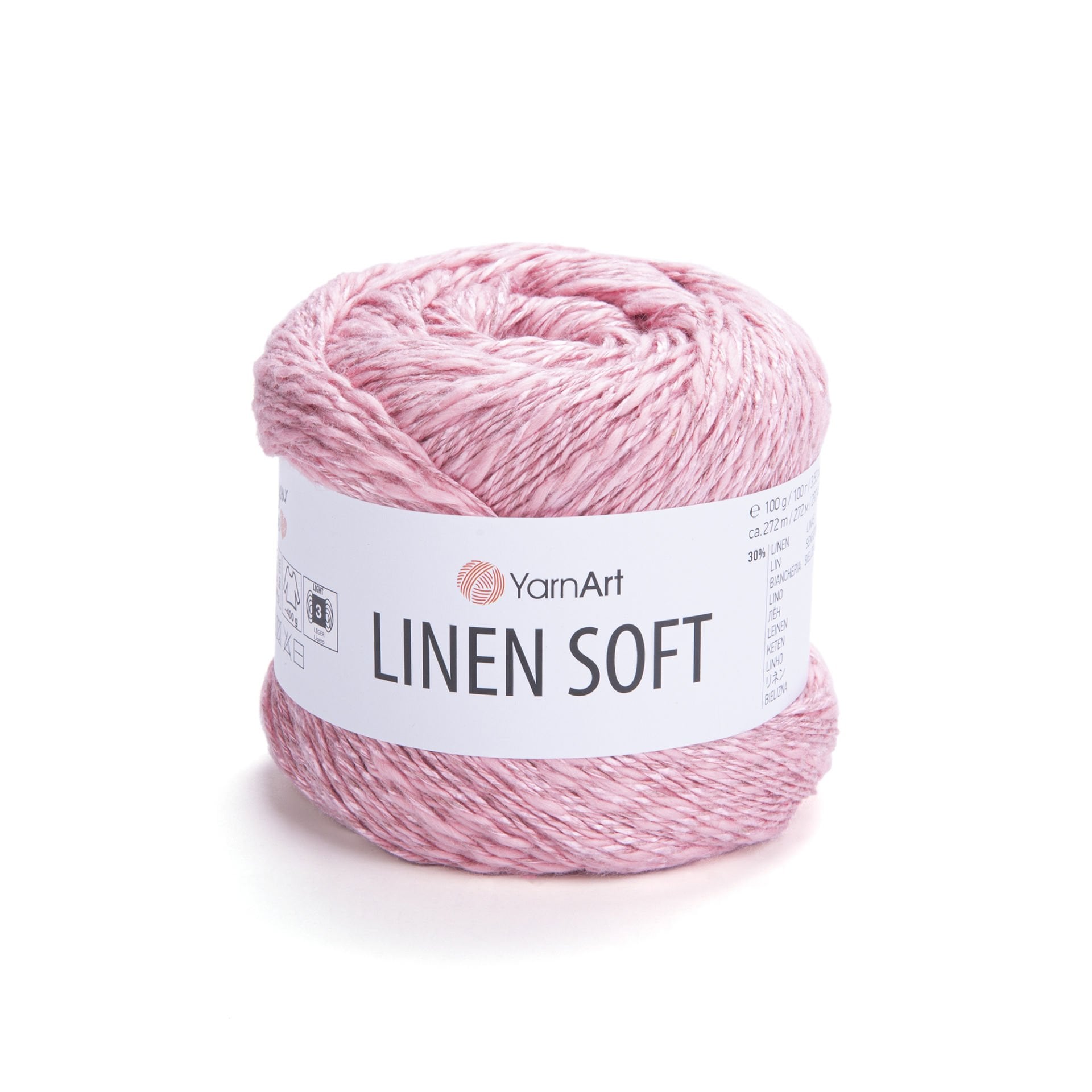 YARNART LINEN SOFT - EL ÖRGÜ İPİ PEMBE - 7322