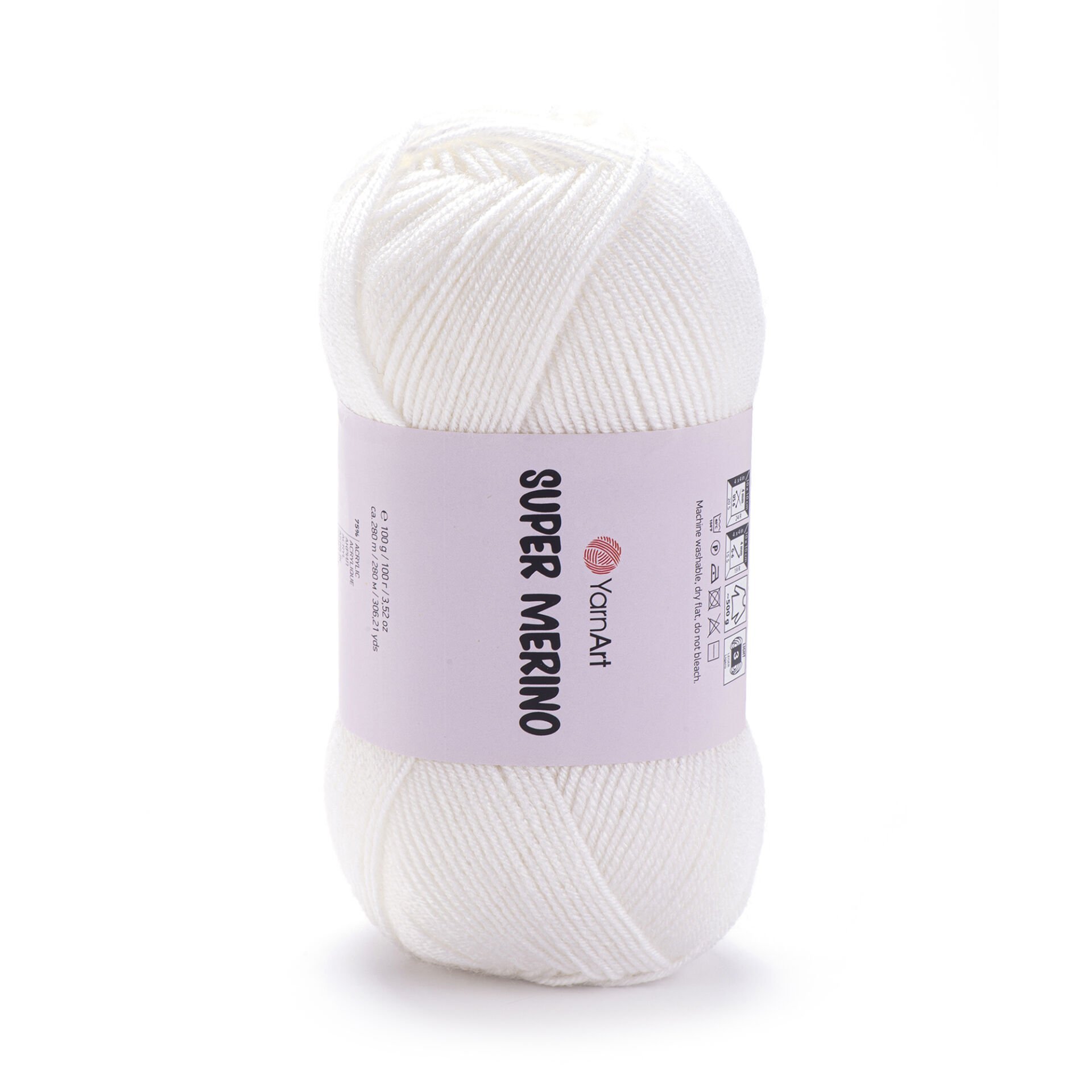 YARNART SUPER MERINO - EL ÖRGÜ İPİ BEYAZ - 208