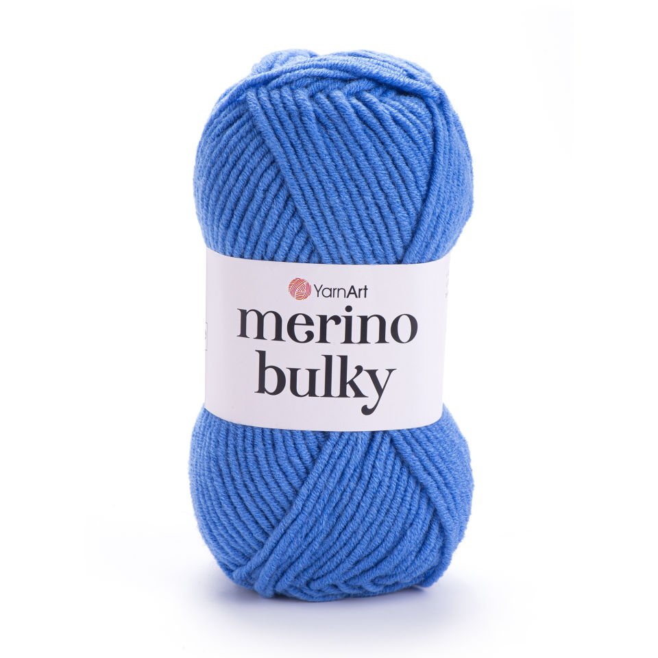 YARNART MERINO BULKY - EL ÖRGÜ İPİ MAVİ - 600