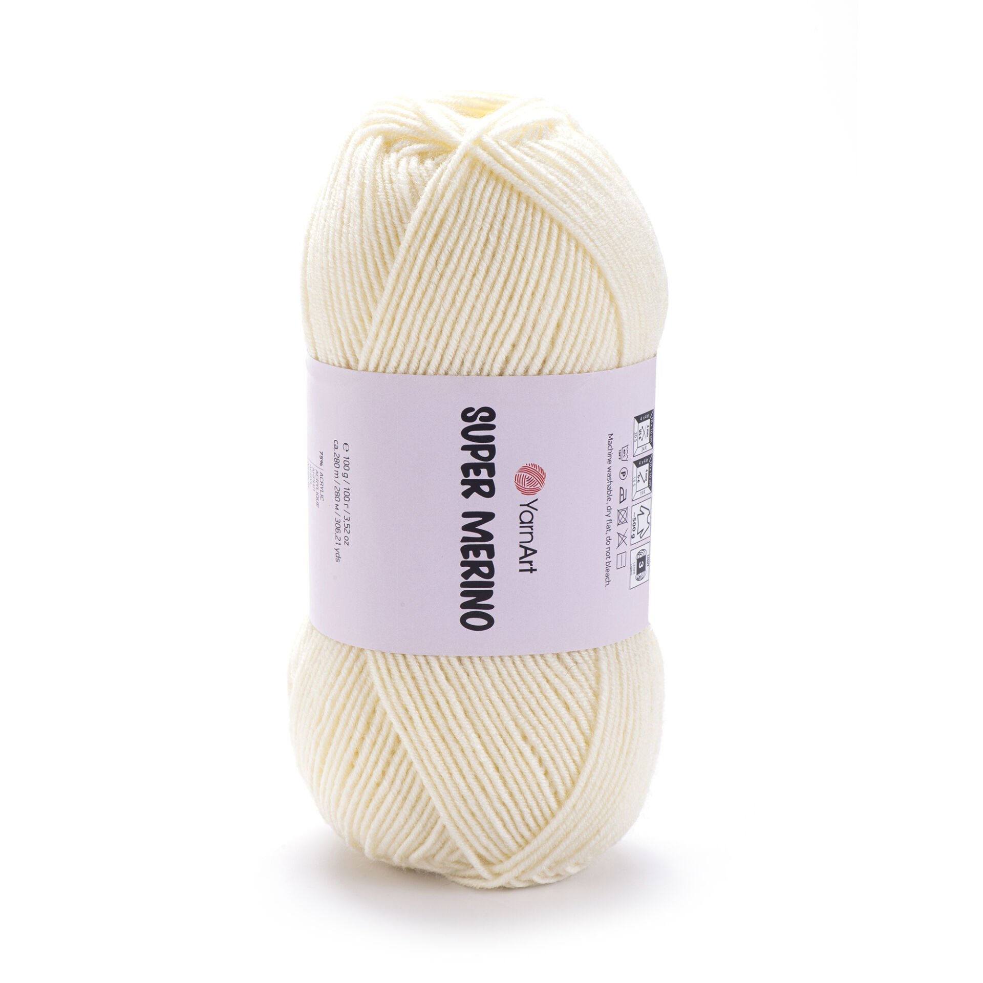 YARNART SUPER MERINO - EL ÖRGÜ İPİ KREM - 256