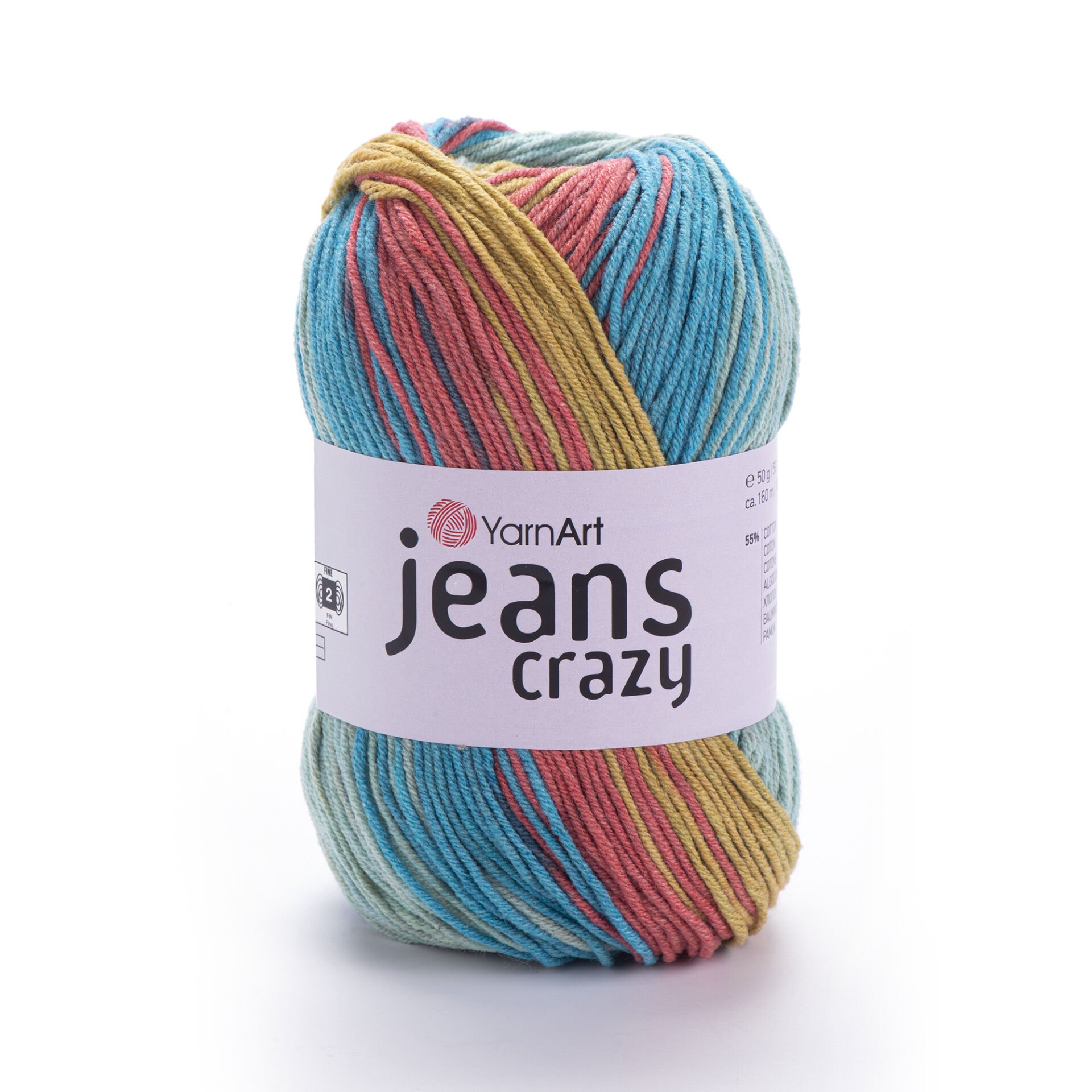 YARNART JEANS CRAZY - EBRULİ EL ÖRGÜ İPİ EBRULİ - 8221