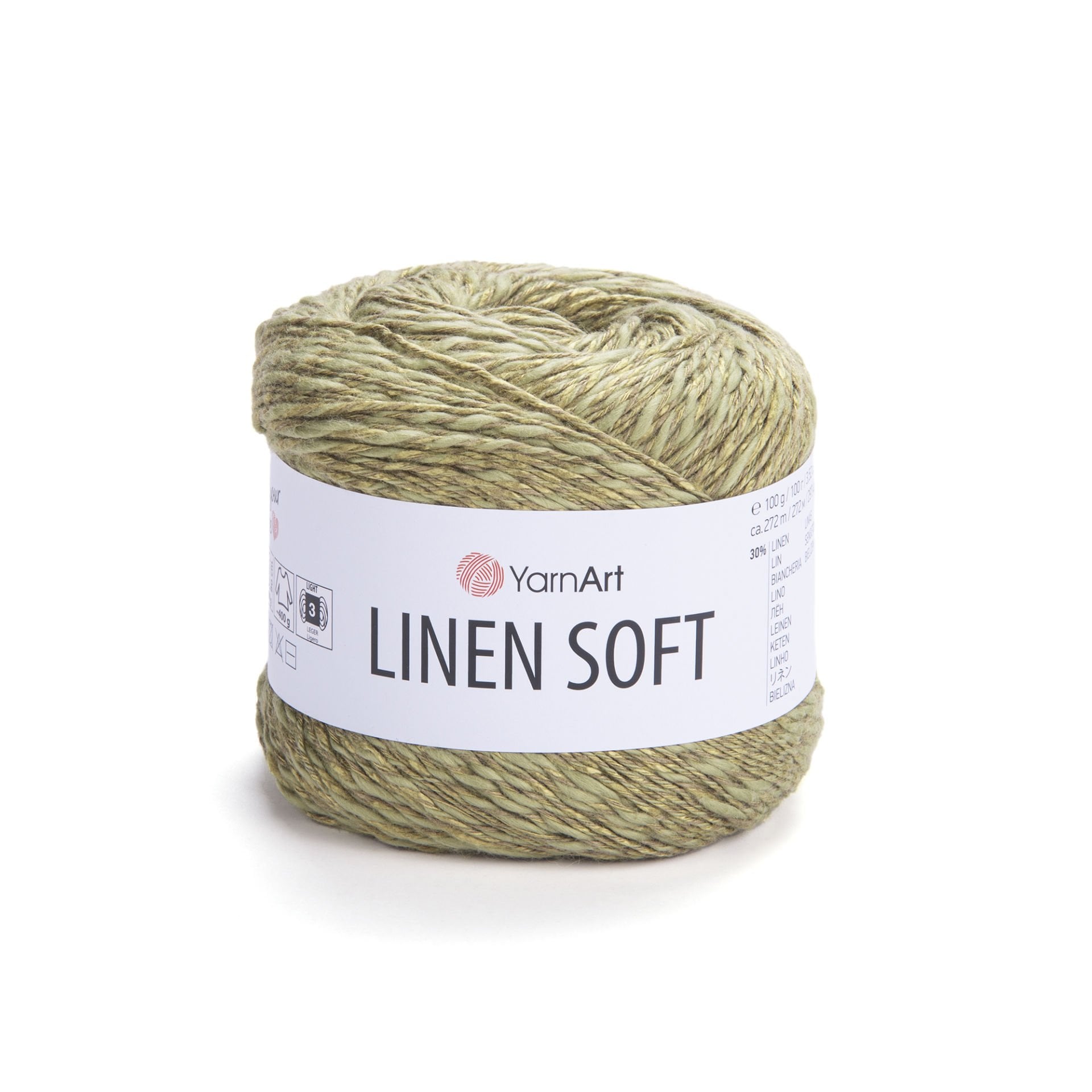 YARNART LINEN SOFT - EL ÖRGÜ İPİ YEŞİL - 7313