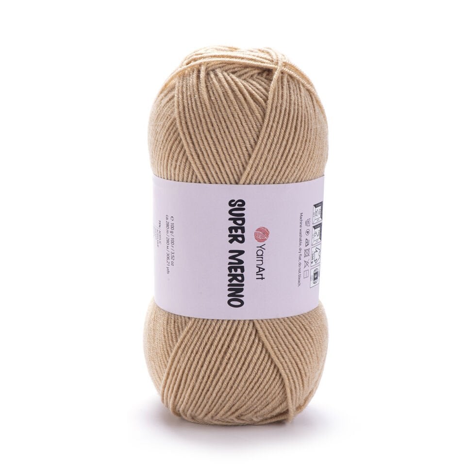 YARNART SUPER MERINO - EL ÖRGÜ İPİ BEJ - 219