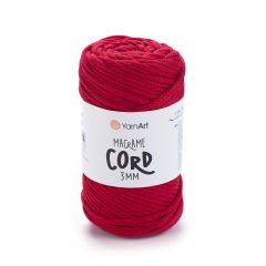 YARNART MACRAME CORD 3 MM - MAKROME EL ÖRGÜ İPİ KIRMIZI - 773