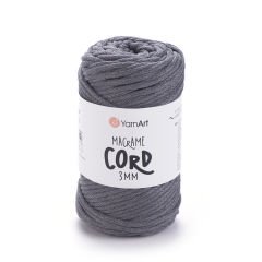 YARNART MACRAME CORD 3 MM - MAKROME EL ÖRGÜ İPİ GRİ - 774