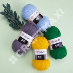 YARNART BABY - BEBEK EL ÖRGÜ İPİ KOYU KREM - 854