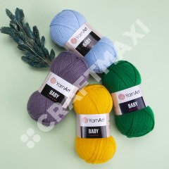 YARNART BABY - BEBEK EL ÖRGÜ İPİ SİYAH - 585