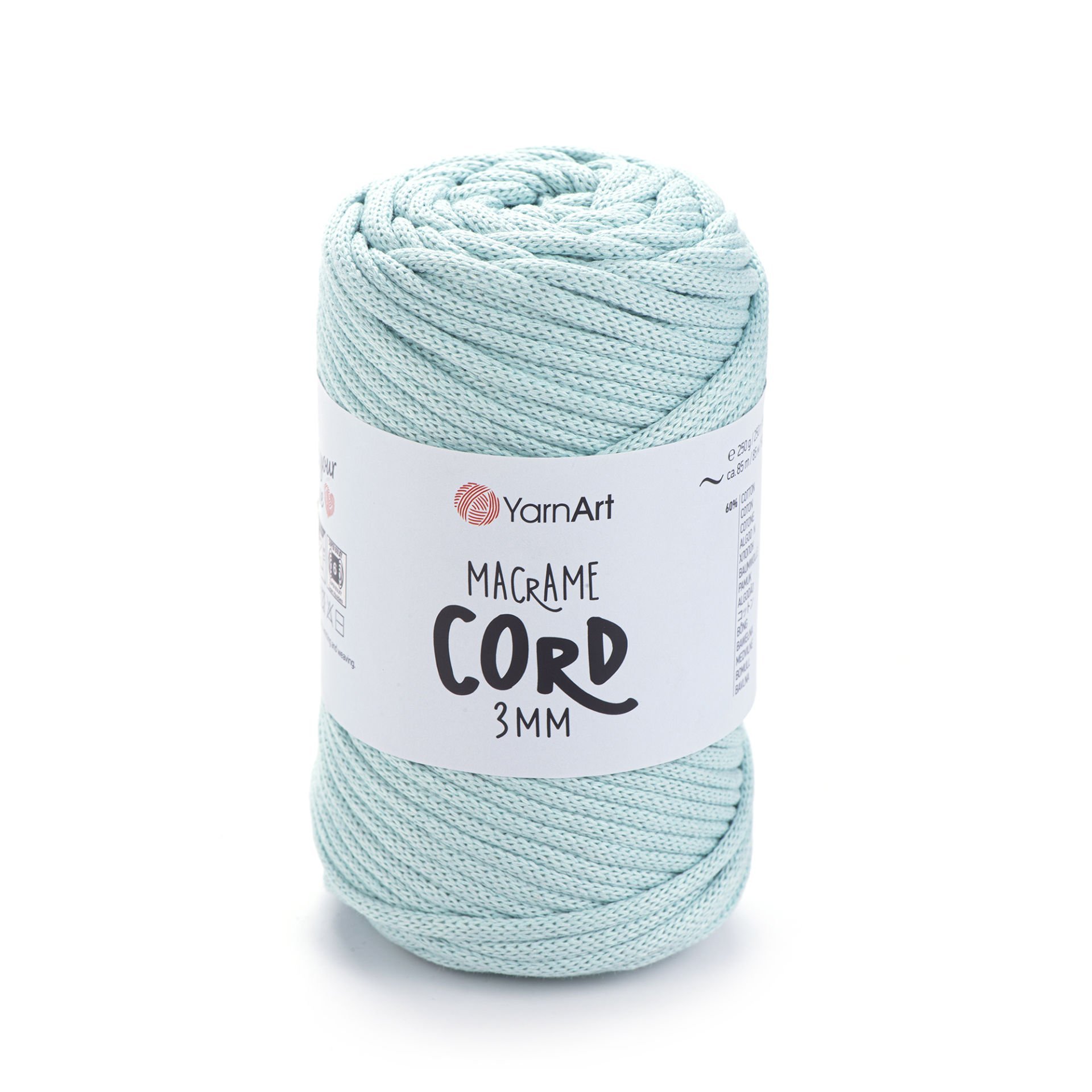 YARNART MACRAME CORD 3 MM - MAKROME EL ÖRGÜ İPİ AÇIK MAVİ - 775
