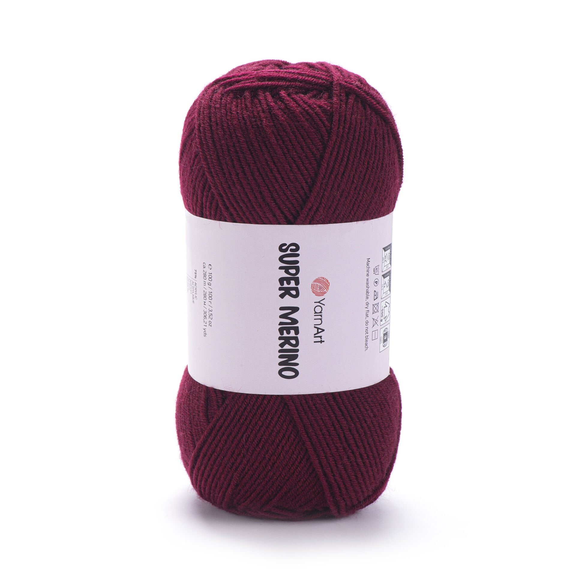 YARNART SUPER MERINO - EL ÖRGÜ İPİ BORDO - 999