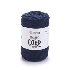 YARNART MACRAME CORD 3 MM - MAKROME EL ÖRGÜ İPİ LACİVERT - 784