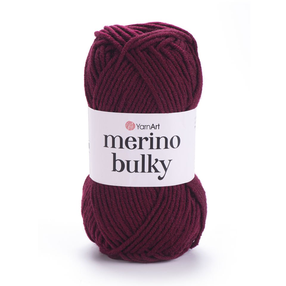 YARNART MERINO BULKY - EL ÖRGÜ İPİ VİŞNE ÇÜRÜĞÜ - 577