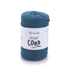 YARNART MACRAME CORD 3 MM - MAKROME EL ÖRGÜ İPİ PETROL MAVİSİ - 789