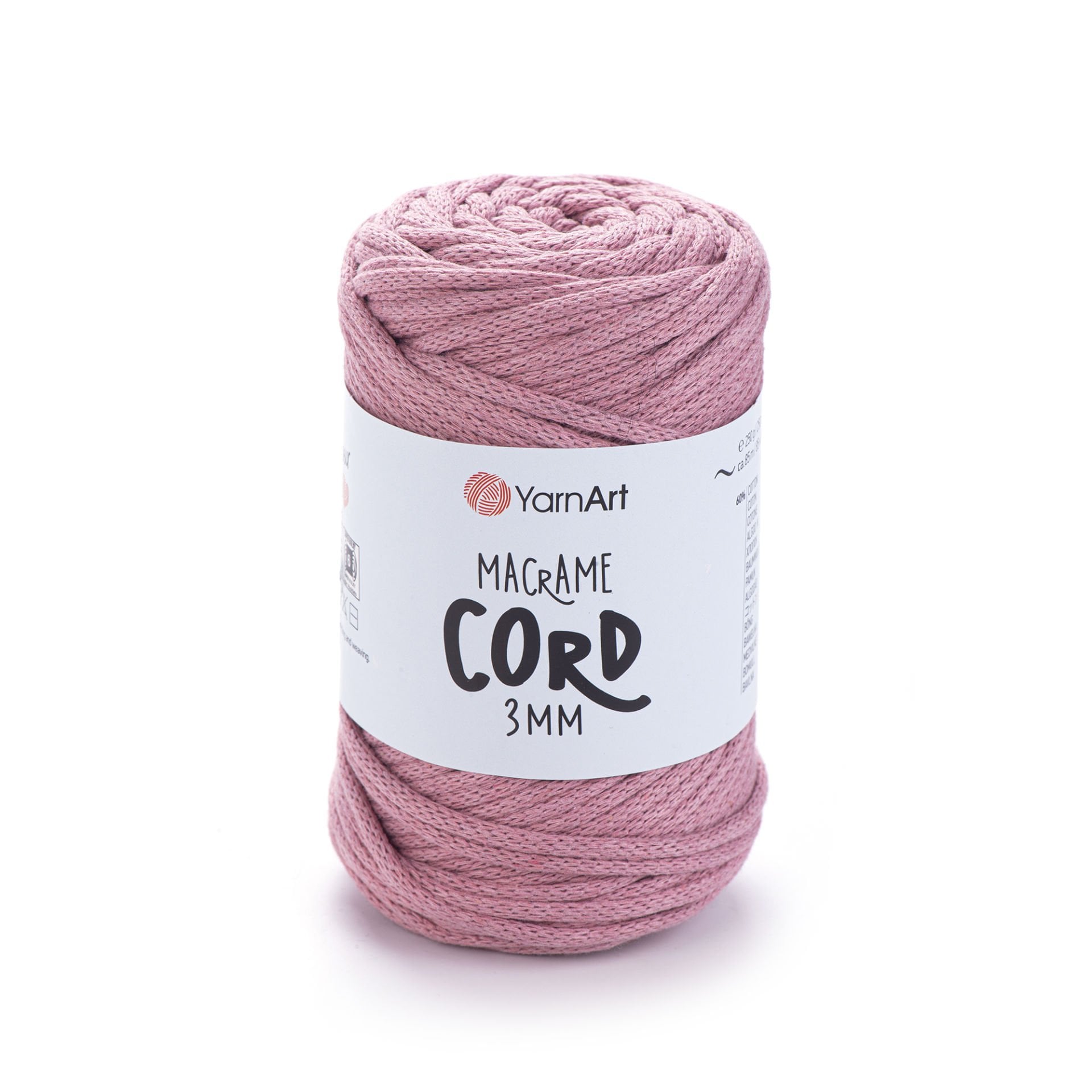 YARNART MACRAME CORD 3 MM - MAKROME EL ÖRGÜ İPİ GÜL KURUSU - 792