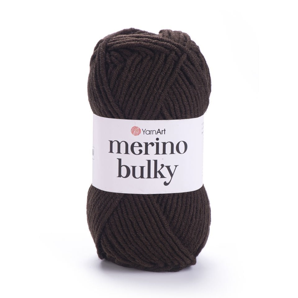 YARNART MERINO BULKY - EL ÖRGÜ İPİ KAHVERENGİ - 116