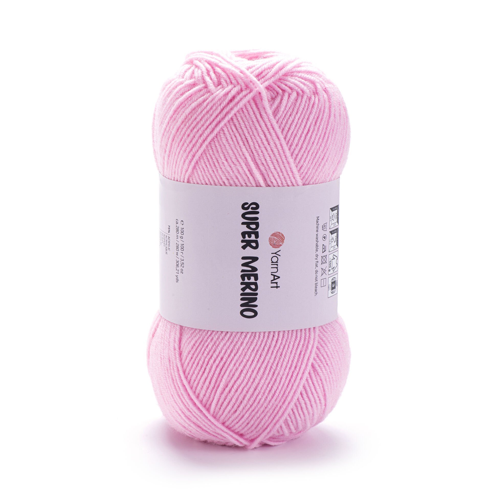 YARNART SUPER MERINO - EL ÖRGÜ İPİ PEMBE - 6509