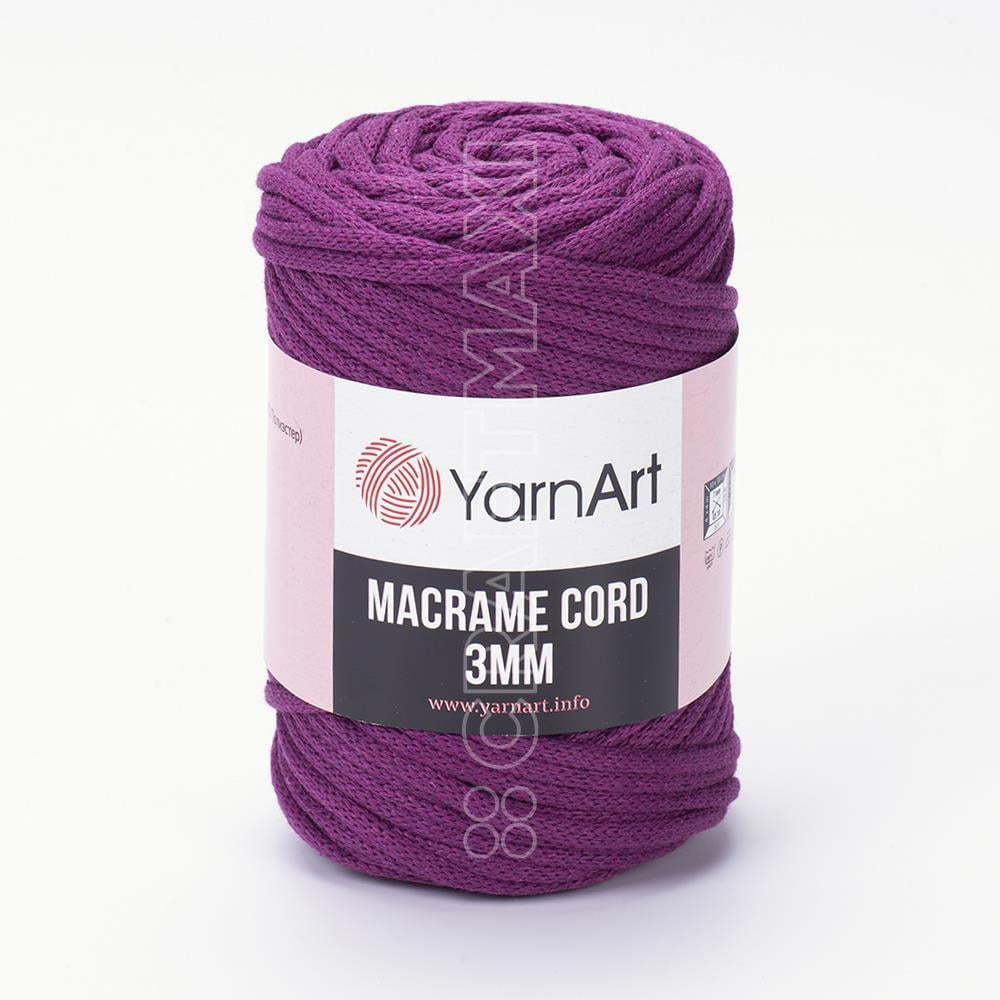 YARNART MACRAME CORD 3 MM - MAKROME EL ÖRGÜ İPİ MÜRDÜM - 777