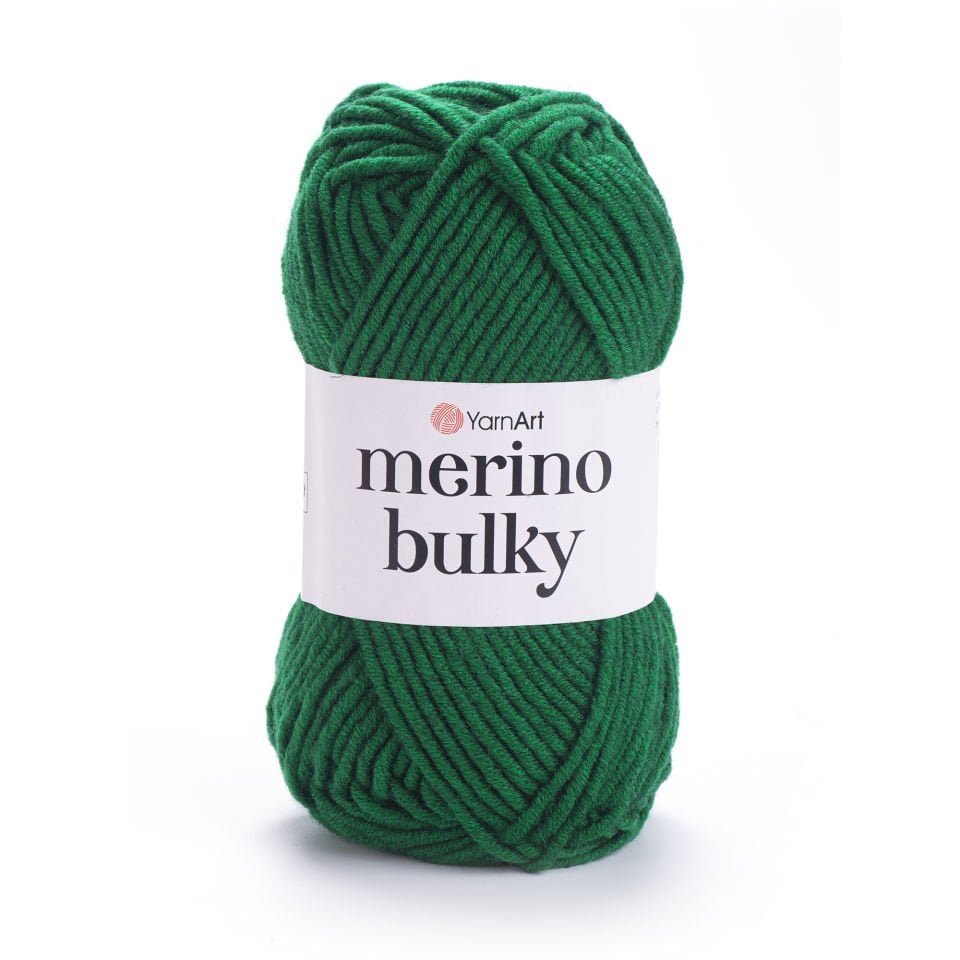 YARNART MERINO BULKY - EL ÖRGÜ İPİ KOYU YEŞİL - 338