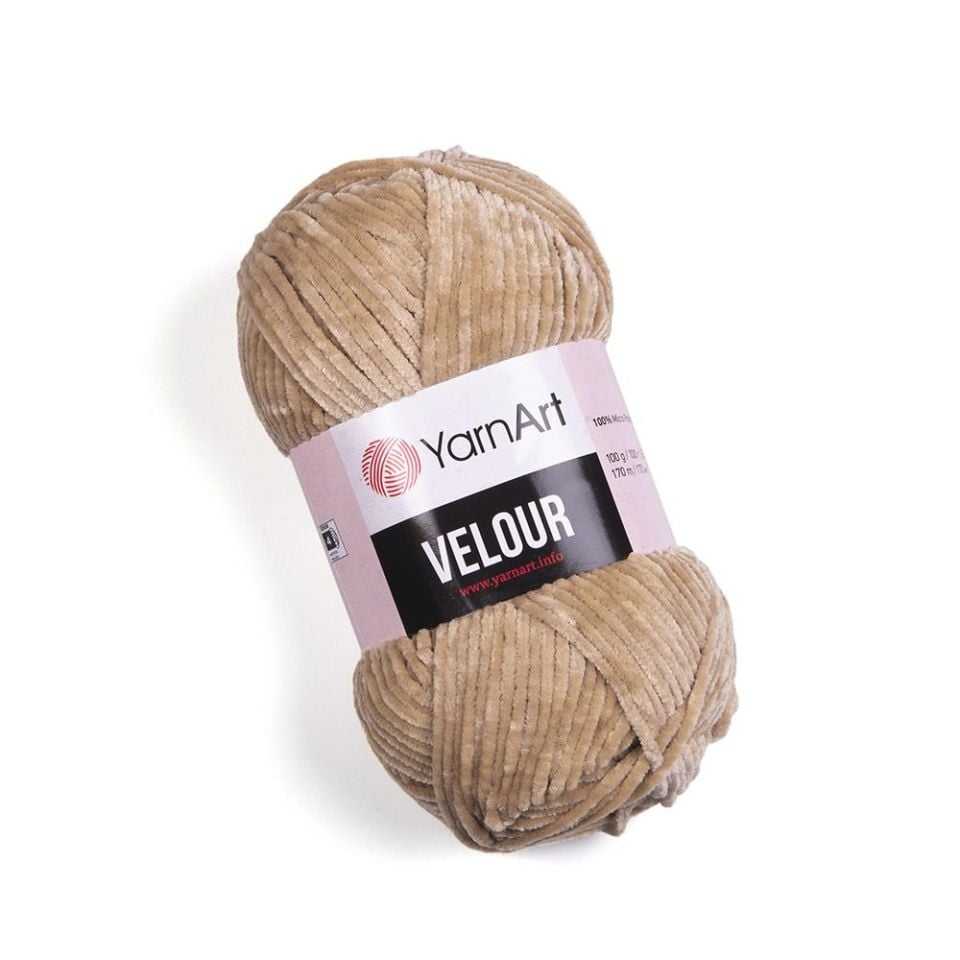 YARNART VELOUR - KADİFE EL ÖRGÜ İPİ BEJ - 843