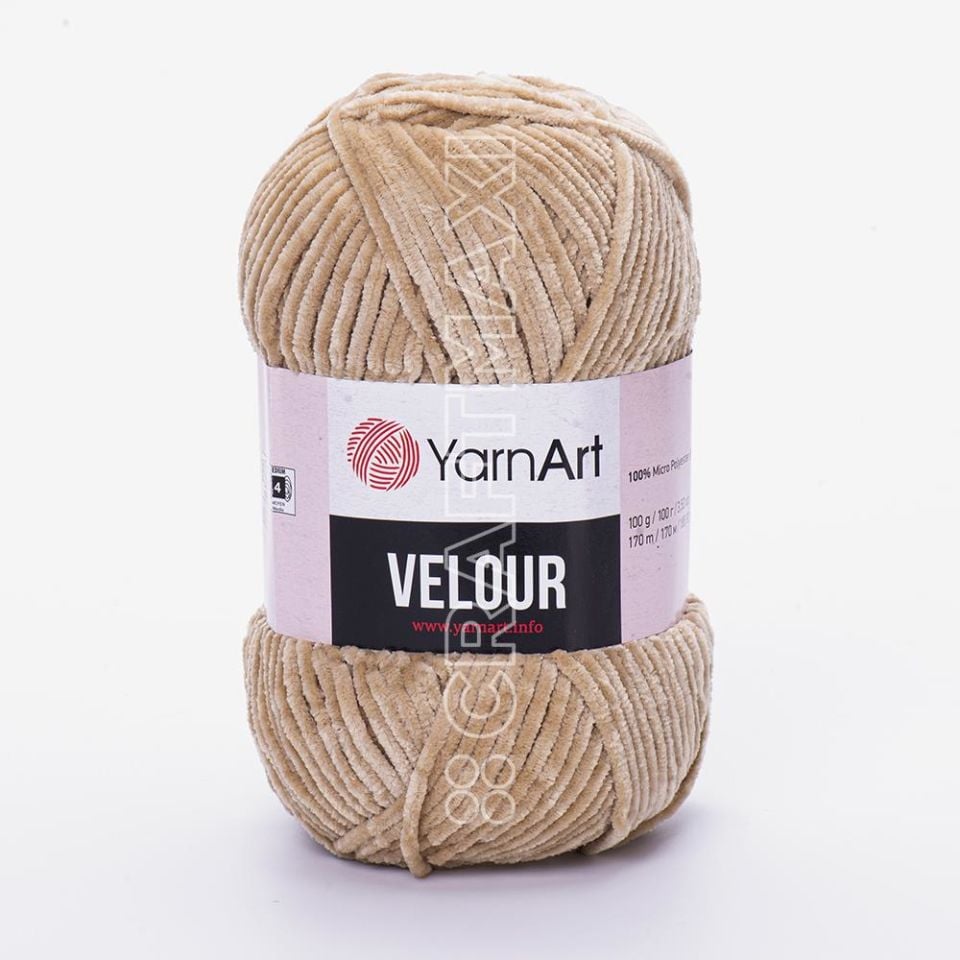 YARNART VELOUR - KADİFE EL ÖRGÜ İPİ BEJ - 843