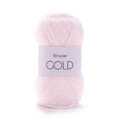 YARNART GOLD - SİMLİ EL ÖRGÜ İPİ TOZ PEMBE - 9853