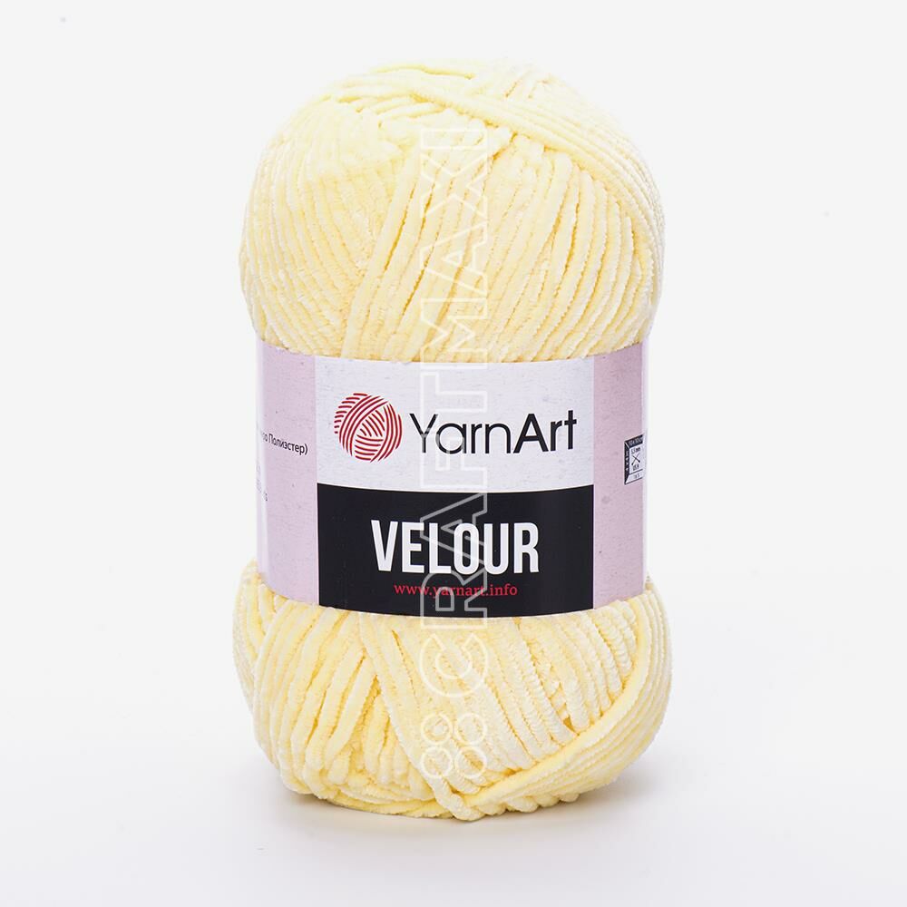 YARNART VELOUR - KADİFE EL ÖRGÜ İPİ SARI - 844