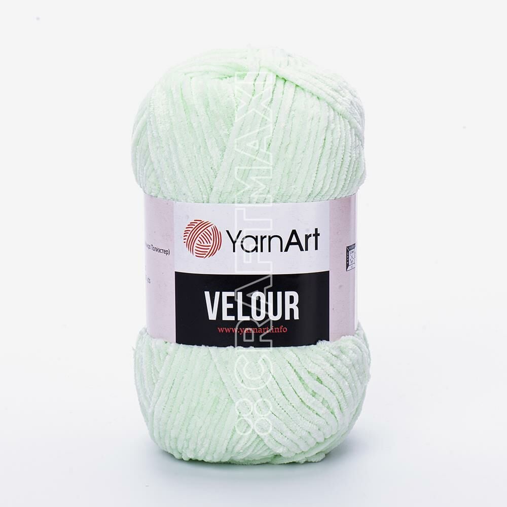 YARNART VELOUR - KADİFE EL ÖRGÜ İPİ SU YEŞİLİ - 845