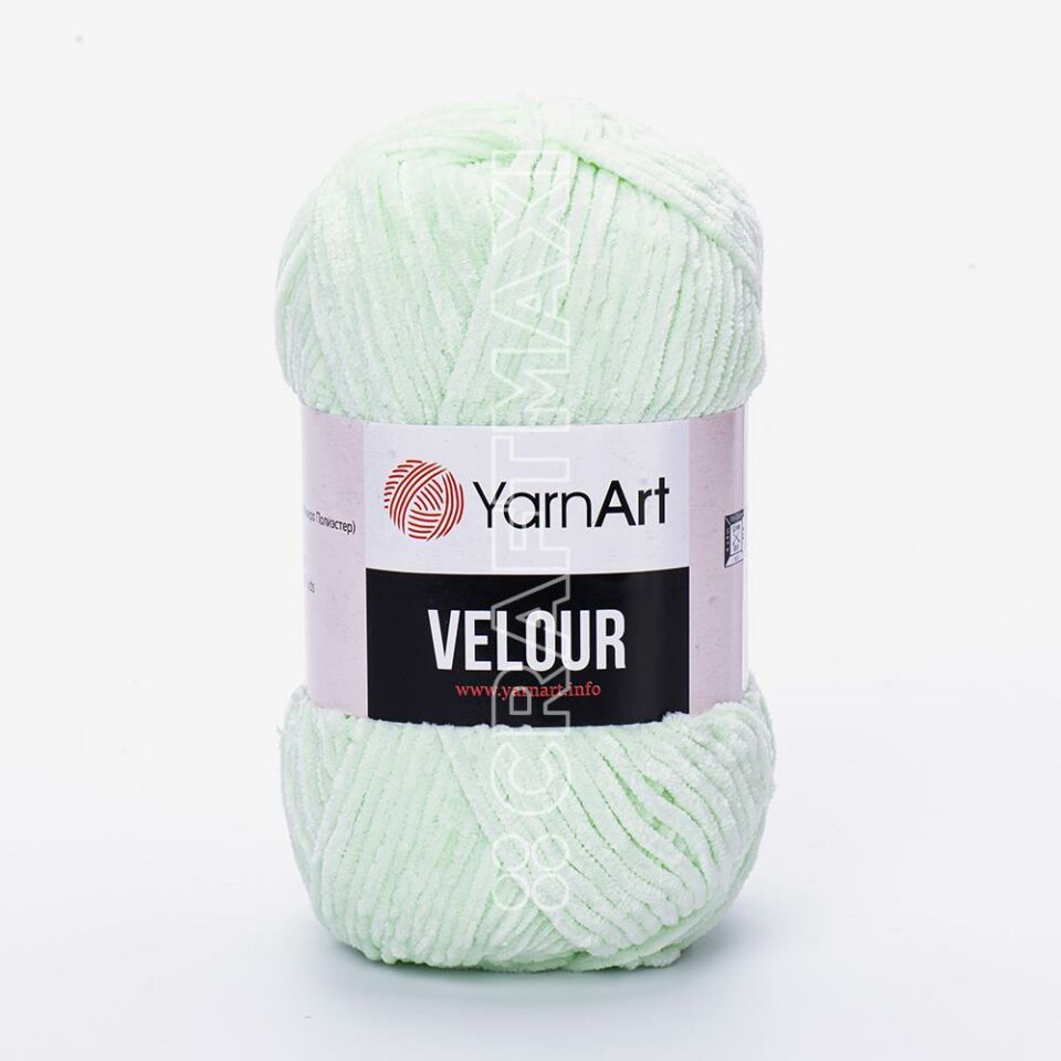 YARNART VELOUR - KADİFE EL ÖRGÜ İPİ SU YEŞİLİ - 845